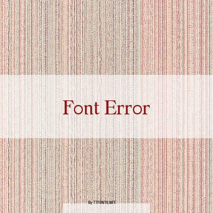 Font Error example